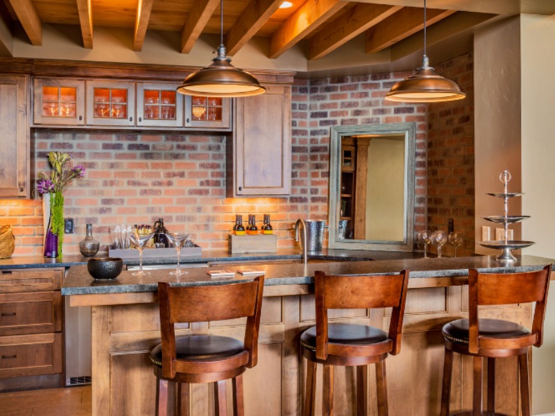 rustic basement remodeling
