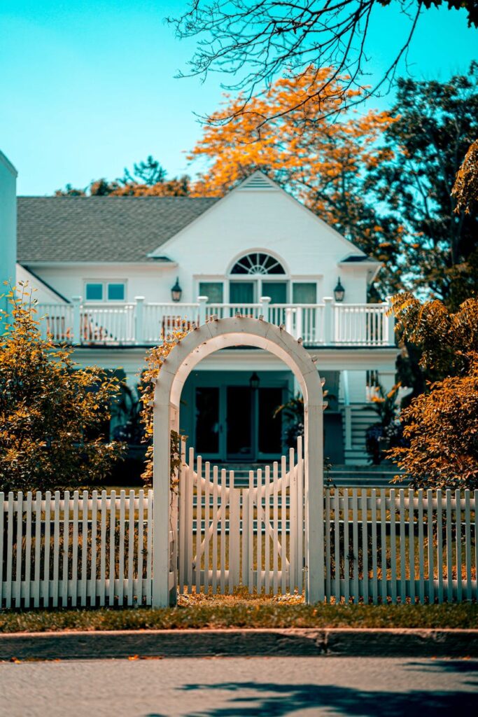 fenced-in yard