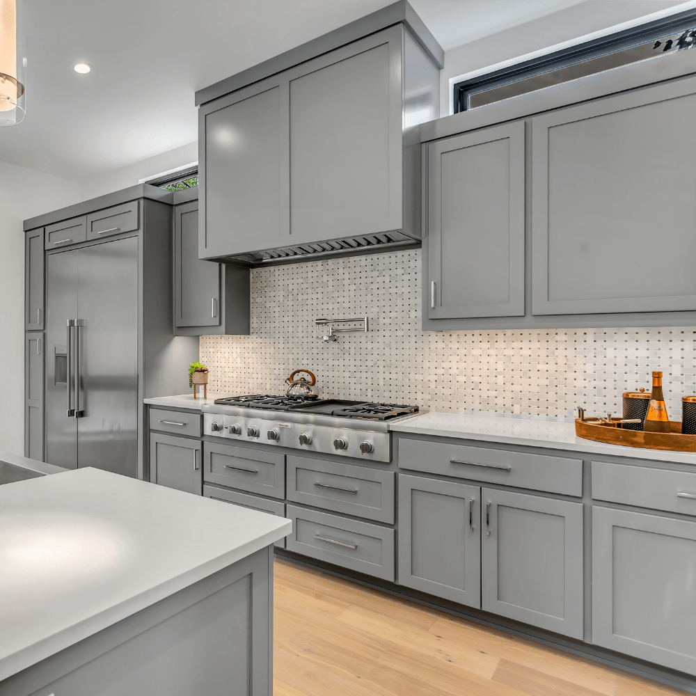stock photo kitchen cabinets