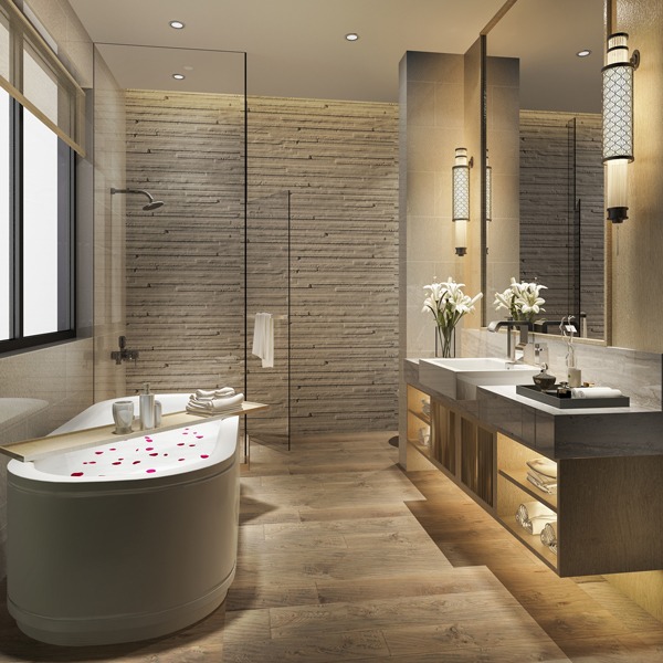 Beautifully designed bathroom remodel - LBK Design in Horsham, PA provides exceptional bathroom remodel services.