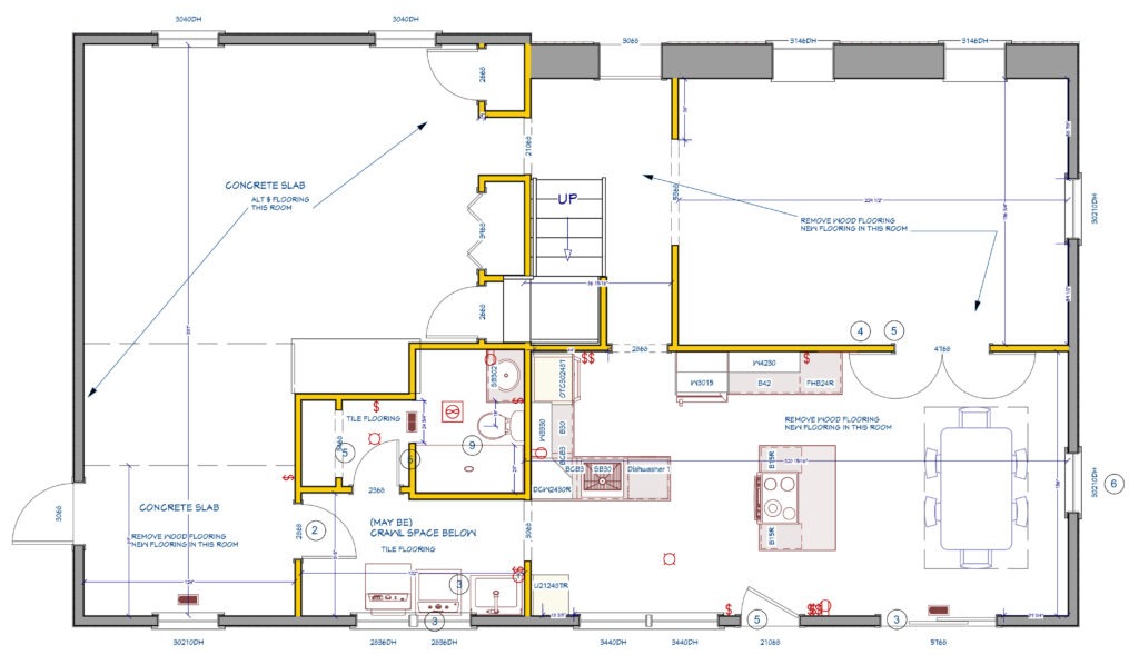 LBK Design Build -Glen Mills First-Floor - Original Floor Plan