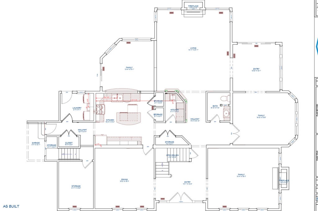 LBK Design Build - New Hope First Floor Remodel - Original Floor Plan