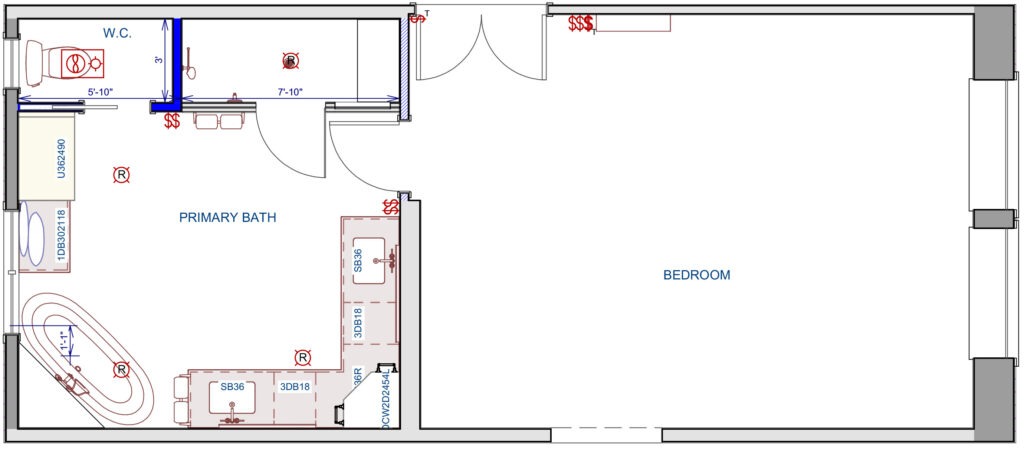 Ivyland - Master Bathroom Remodel (Proposed) - LBK Design Build