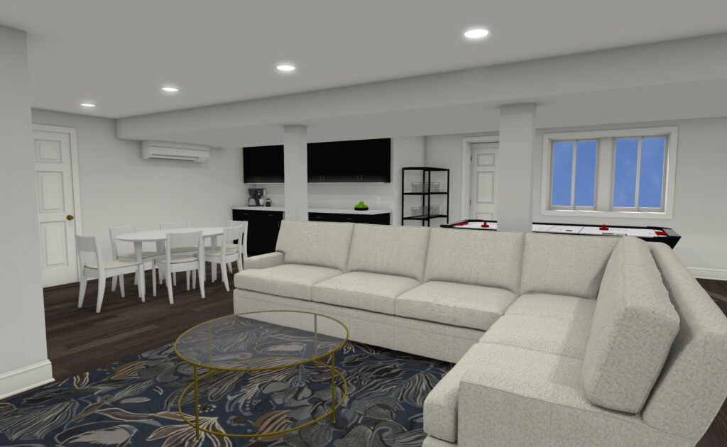 LBK Design Build - Doylestown Basement Remodel Concept