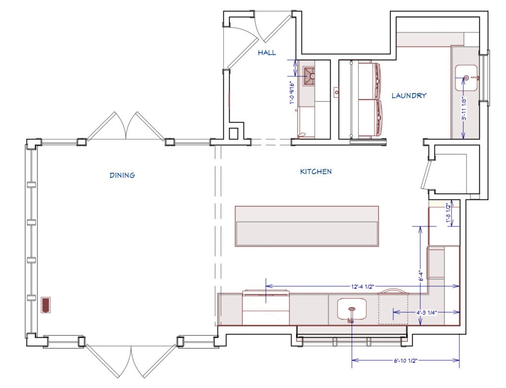 LBK Design Build - Wynnewood Kitchen Remodel - Proposed