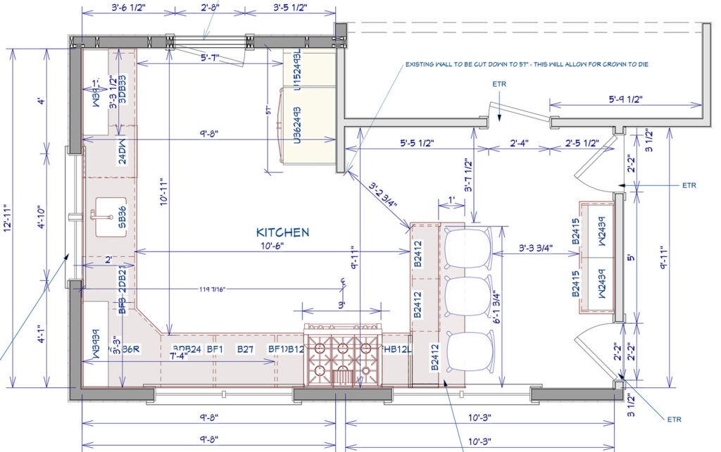LBK Design Build - Wyncote Kitchen Remodel - Proposed
